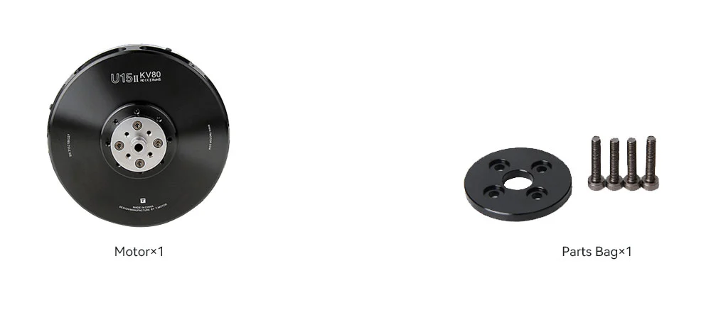 t-motor-U15Ⅱ Power Type UAV Motor KV80-Packing List