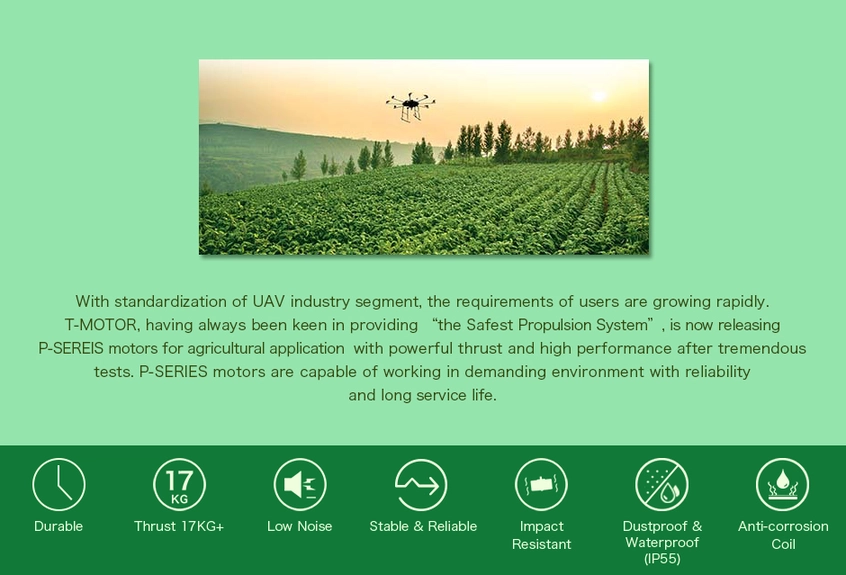 P80Ⅲ Without Pin P Type Agricultural UAV Motor KV100