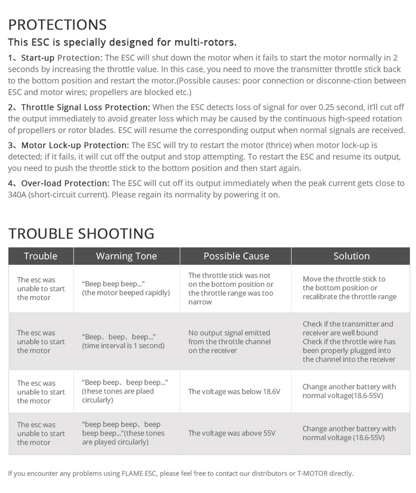 T-Motor FLAME 180A 12S V2.0 Multi-Rotor Uav Drone ESC 6-12S Controller (9)