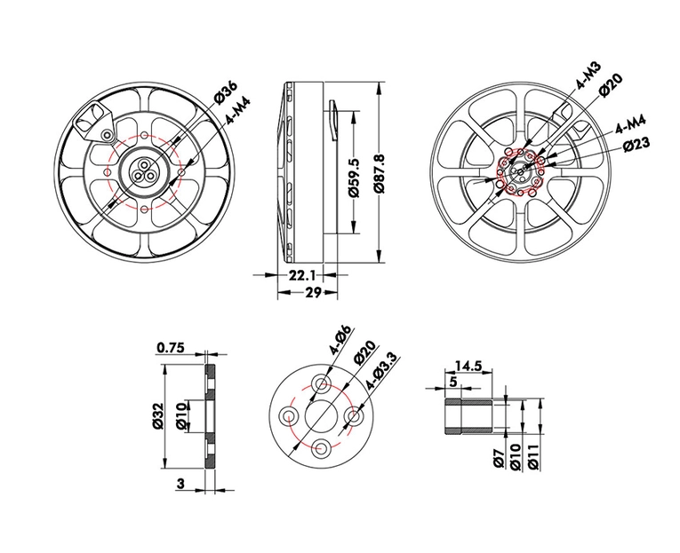 T-Motor MN8014 Antigravity Type 12S UAV Motor KV100