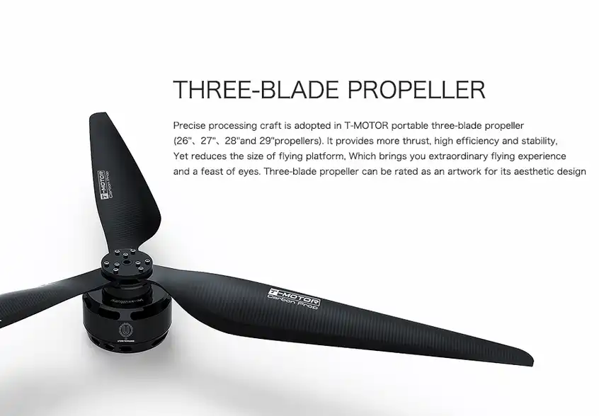 T-Motor-g28x9 2-three-blade-propeller-glossy-carbon-fiber5